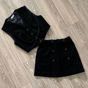 Vintage BCBG Paris Velvet Suit Set - Skirt and Jacket